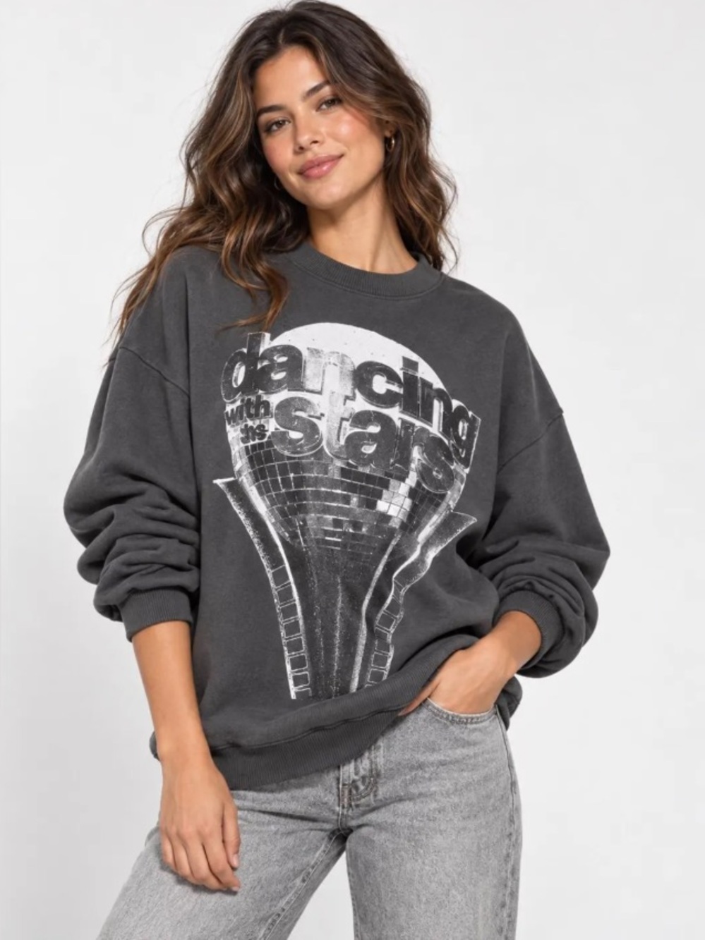 Dancing With The Stars Sweatshirt Target Style, Disco Ball Graphic Crewnick